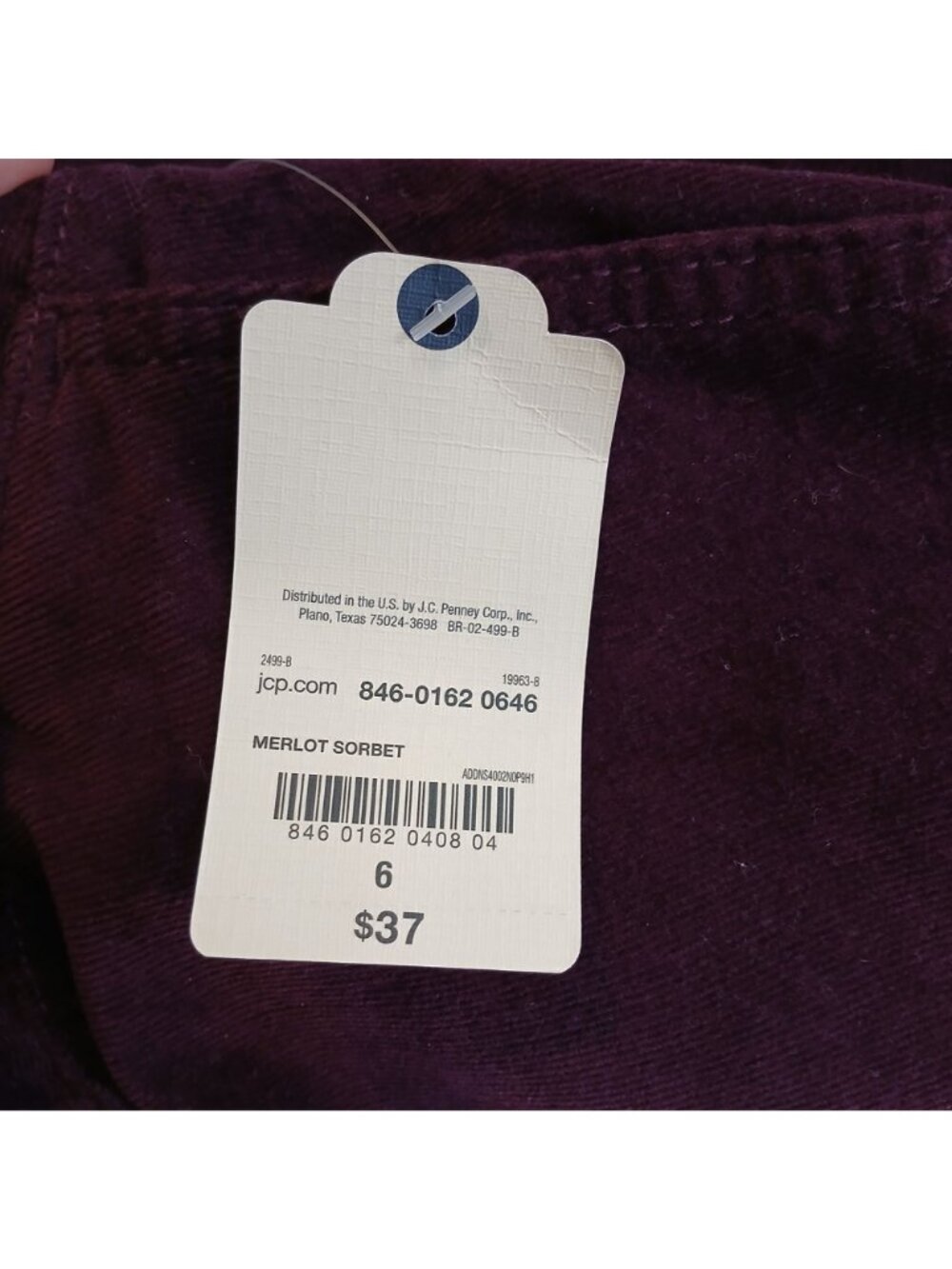 St  Johns Bay Womens Skirt Sz 6 Merlot Corduroy Button-Front Classic NWT #D-36 - Picture 5 of 7